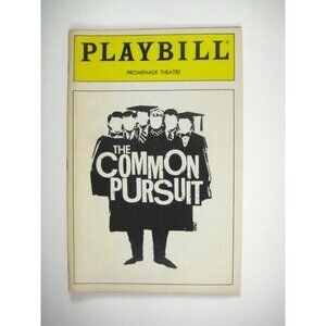 Common Pursuit Playbill February 1987 Promenade Theatre Nathan Lane Dylan Baker
